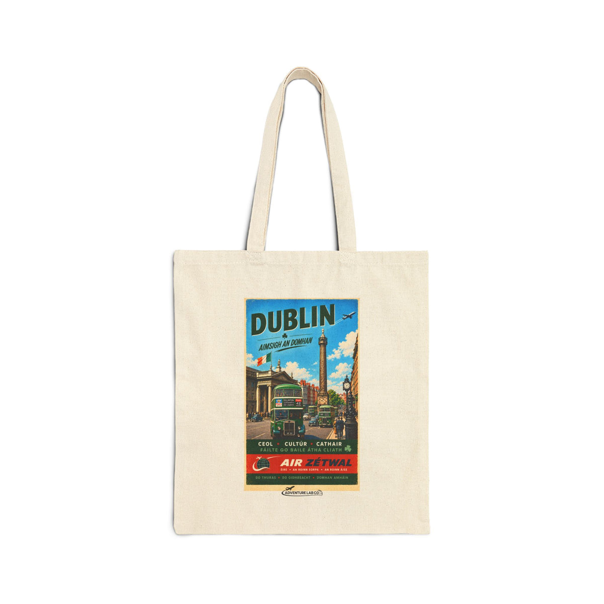 Dublin Ireland Vintage Travel Canvas Tote