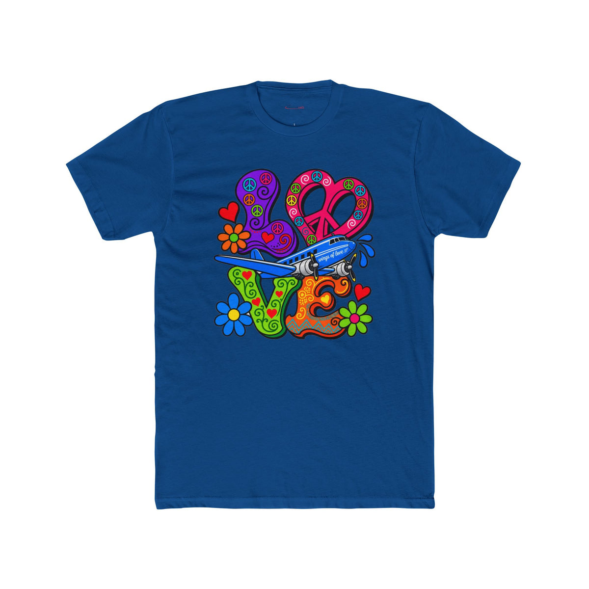 Love Takes Flight Retro Graphic T-Shirt - plane