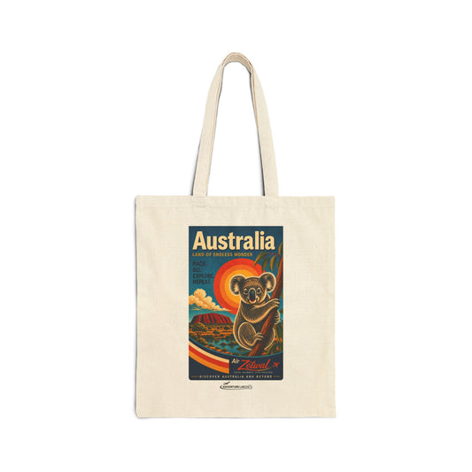 Australia Koala Vintage Travel Canvas Tote