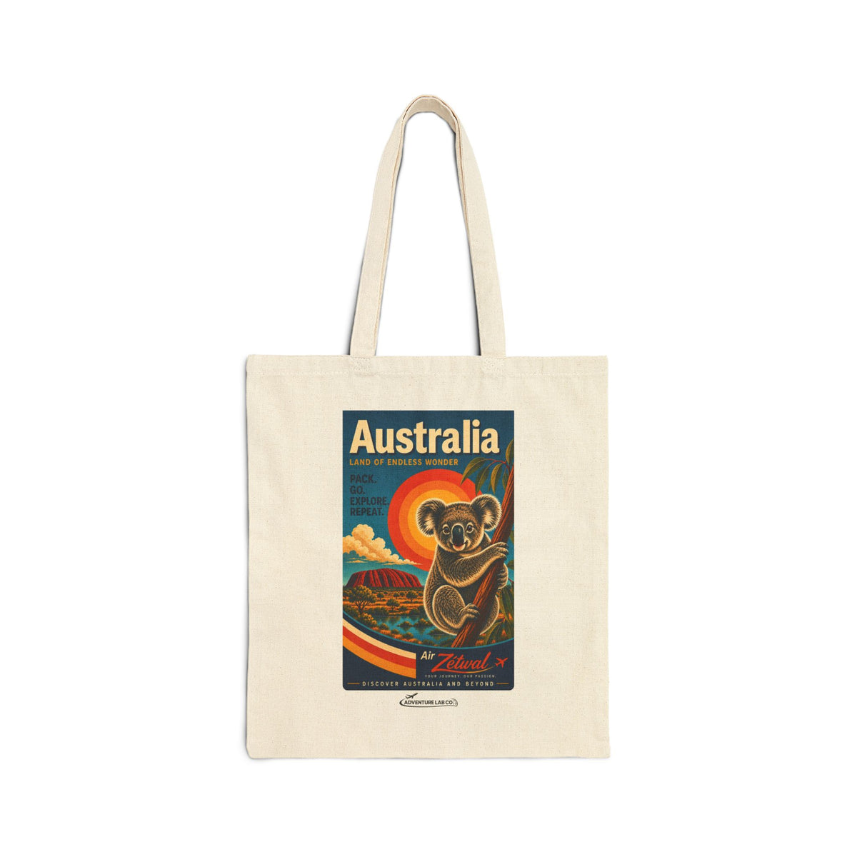 Australia Koala Vintage Travel Canvas Tote