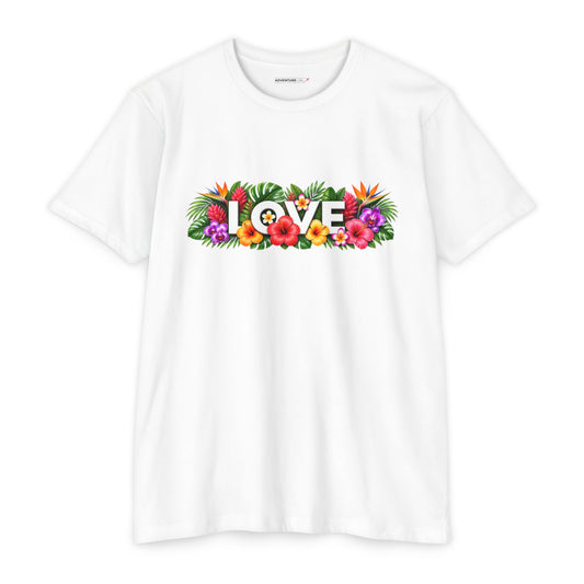 LOVE Floral Tropical T-Shirt — Bright Hawaii Vacation Tee