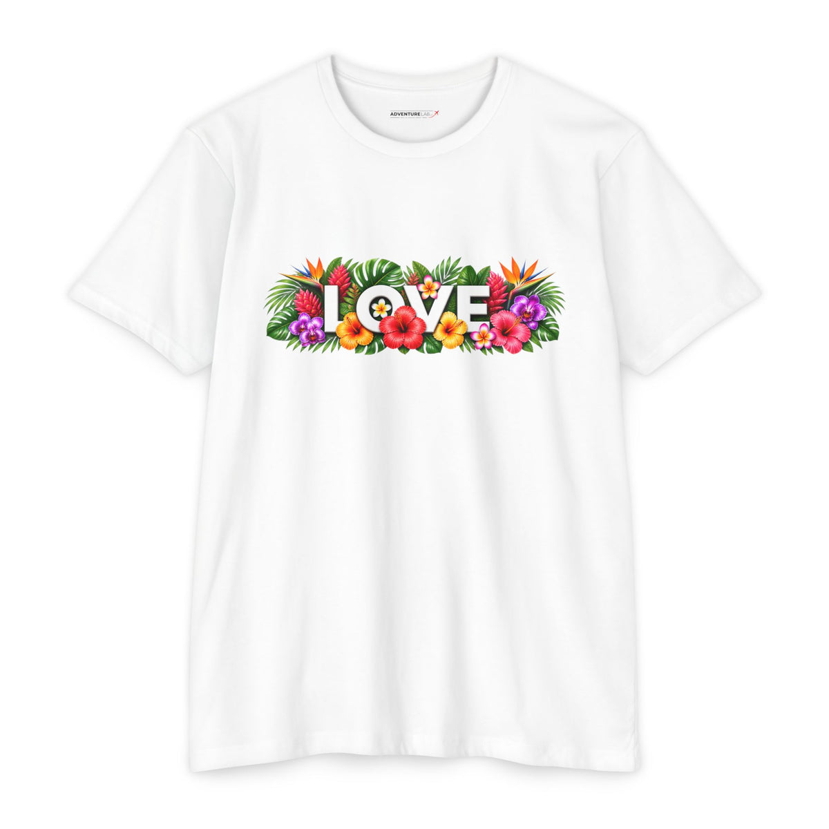 LOVE Floral Tropical T-Shirt — Bright Hawaii Vacation Tee