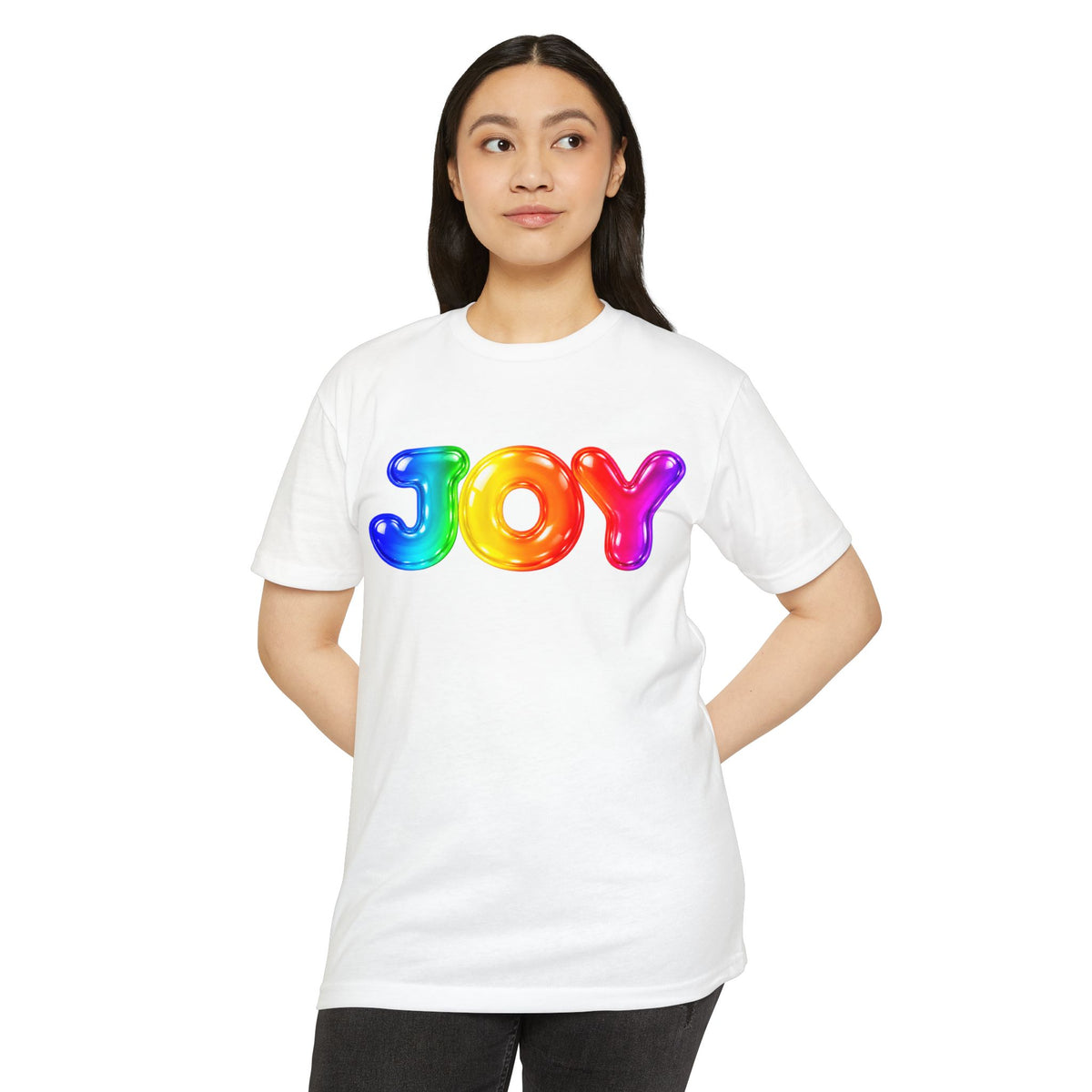 Joy - Rainbow Jelly Lettering T-Shirt