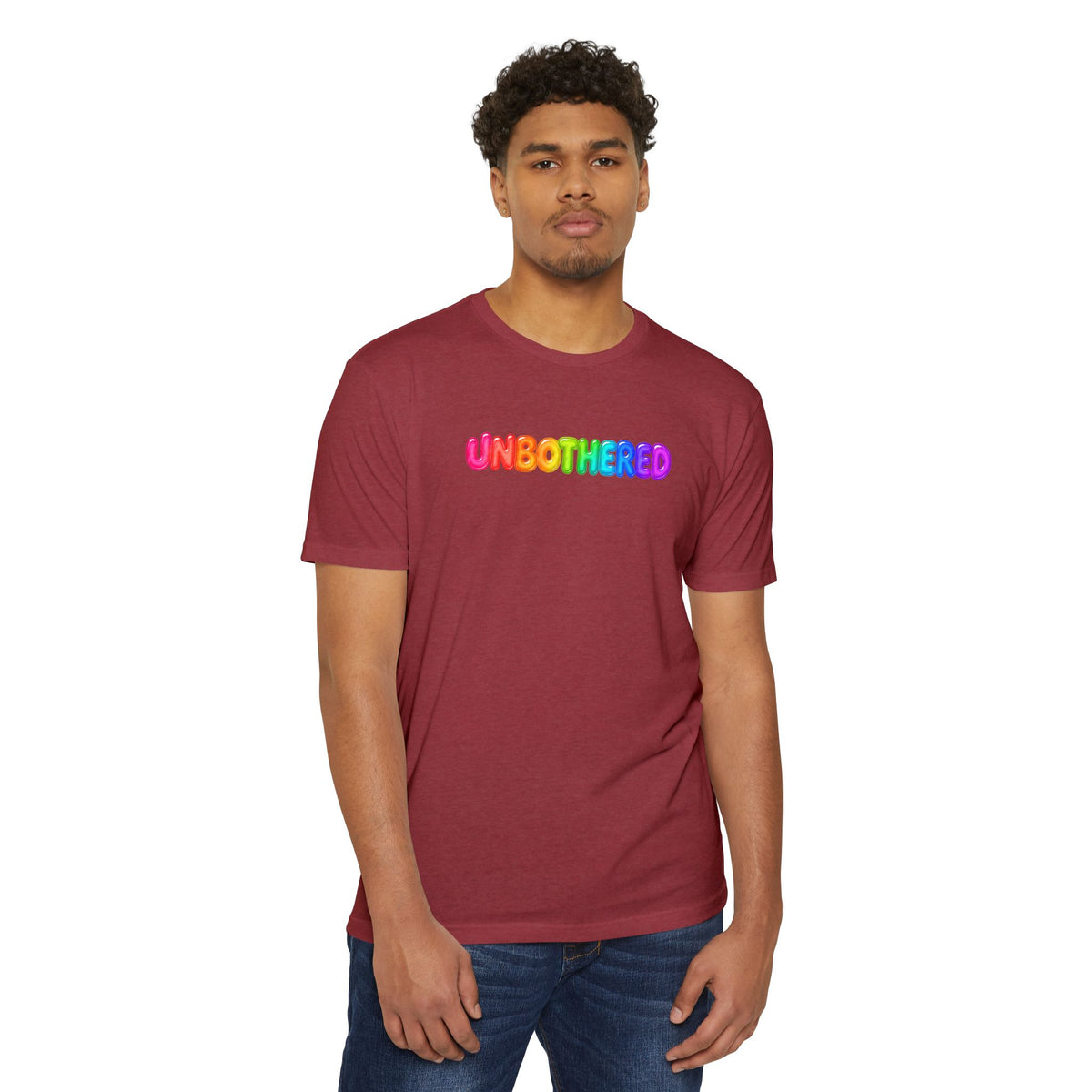 Unbothered - Rainbow Jelly Lettering T-shirt