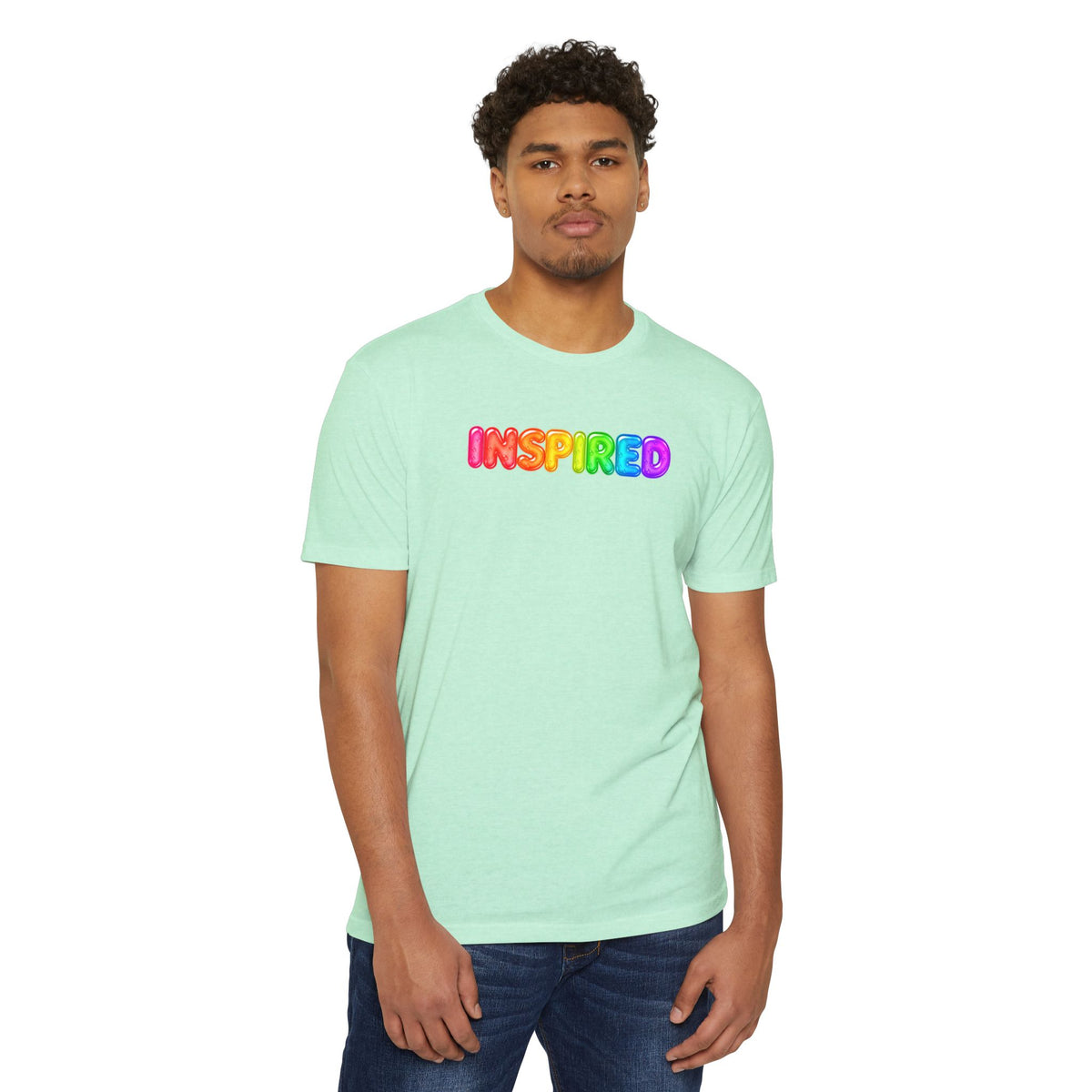 Inspired - Rainbow Jelly Lettering - T-shirt