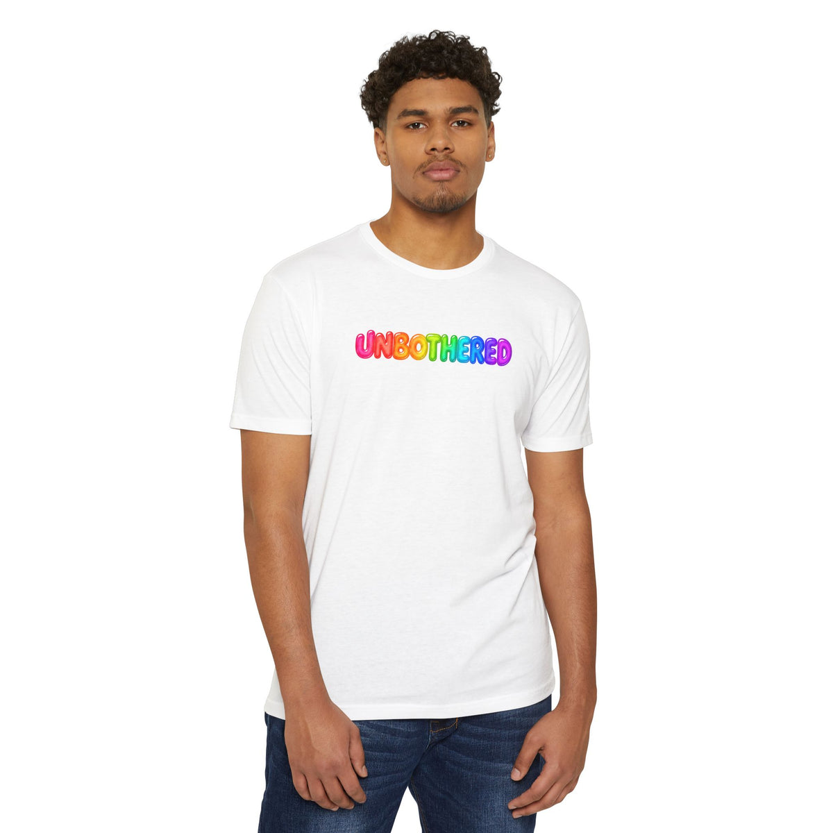 Unbothered - Rainbow Jelly Lettering T-shirt