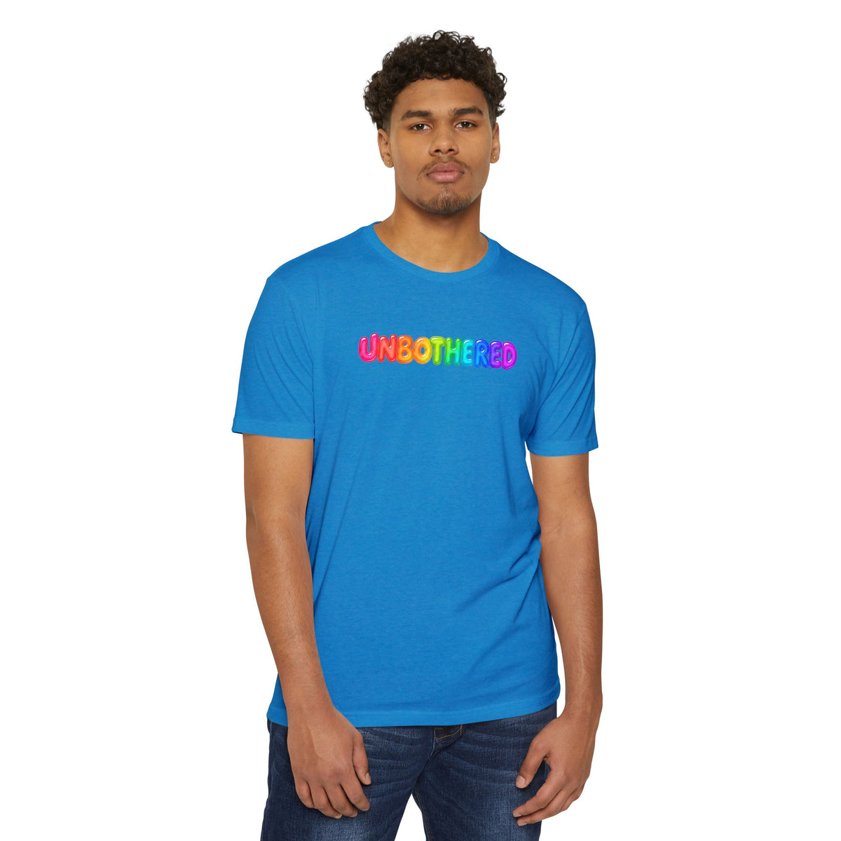 Unbothered - Rainbow Jelly Lettering T-shirt