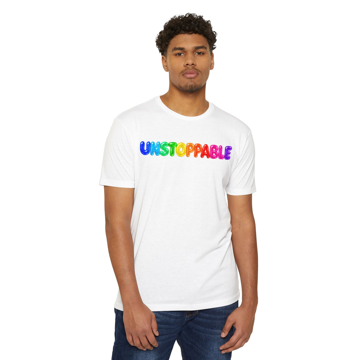 Unstoppable – Rainbow Jelly Lettering T-Shirt 🌈