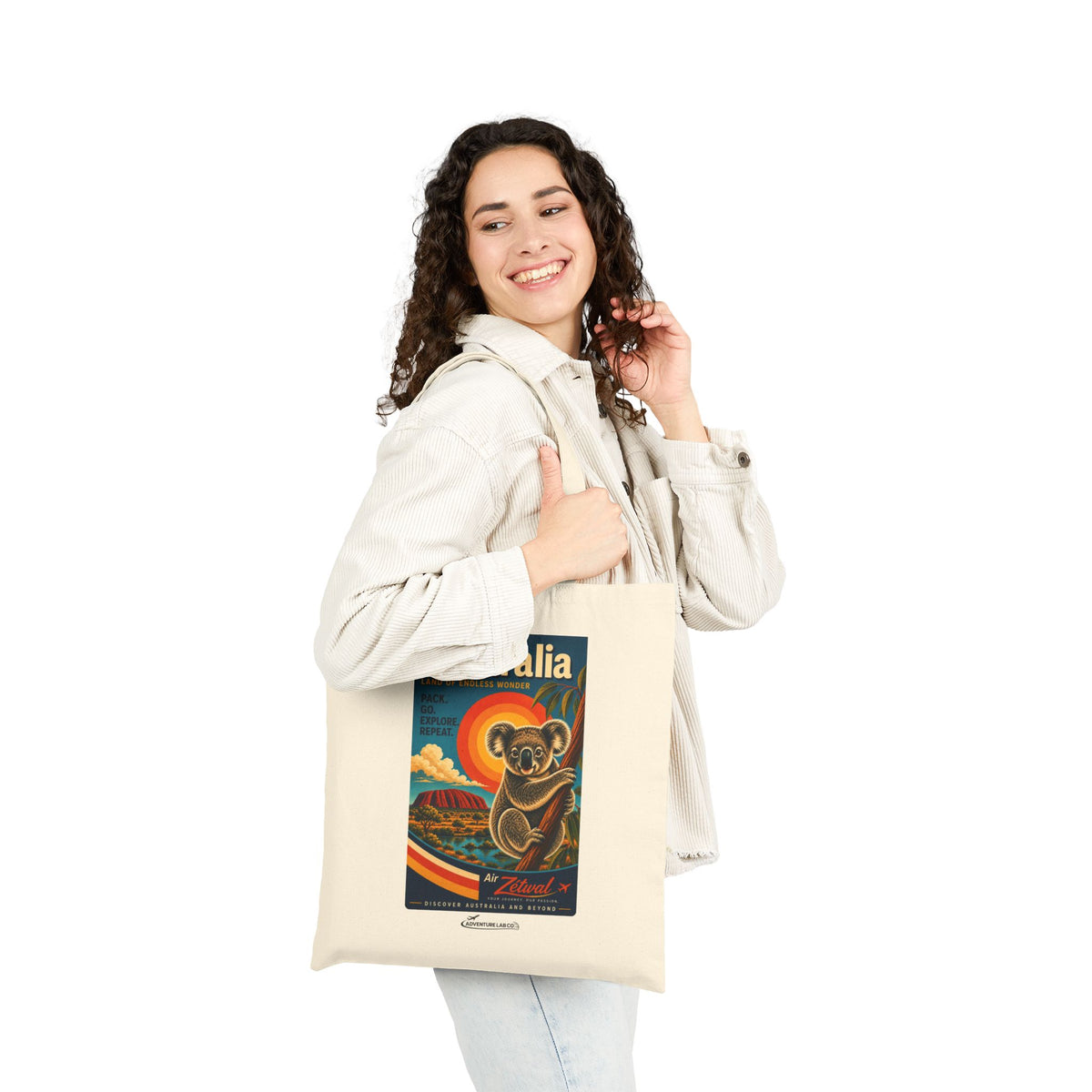 Australia Koala Vintage Travel Canvas Tote