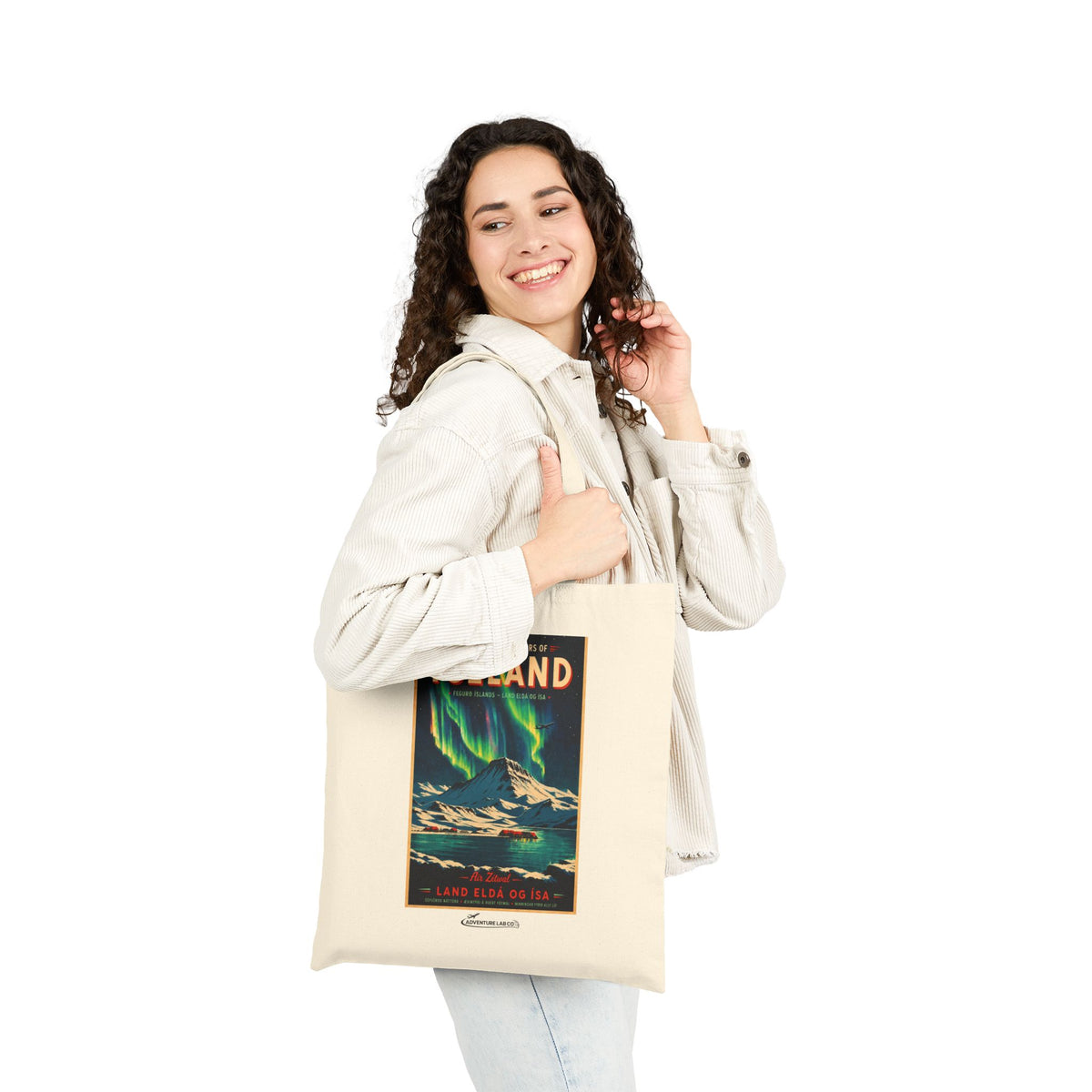Iceland Vintage Travel Canvas Tote