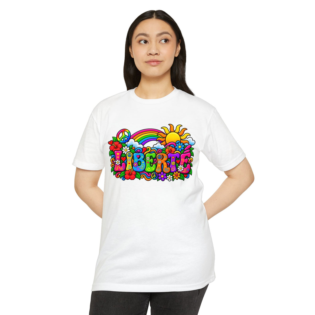 T-shirt LIBERTÉ — Esprit rétro et couleurs éclatantes