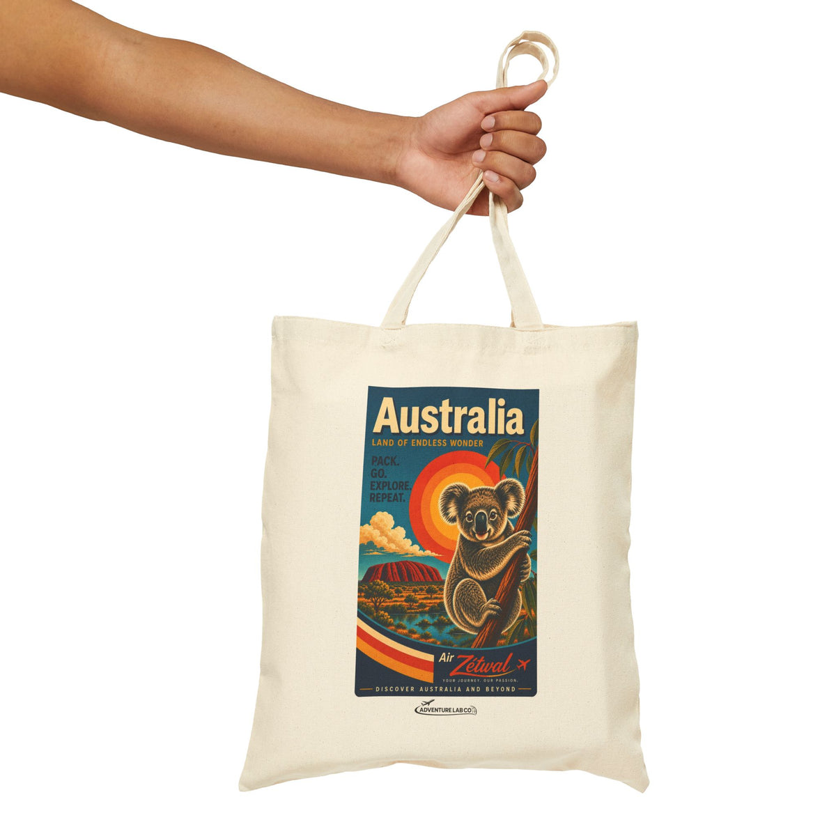 Australia Koala Vintage Travel Canvas Tote