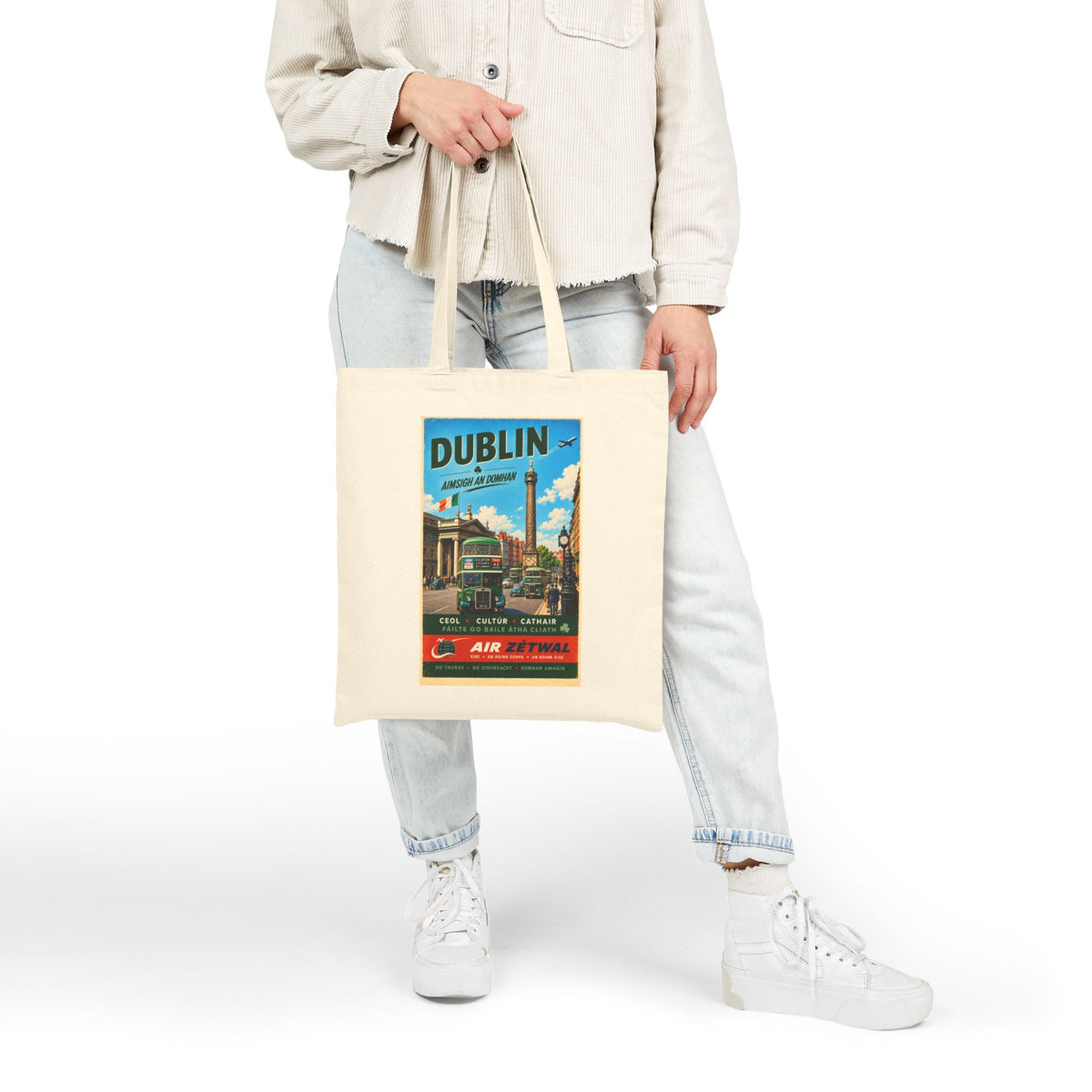 Dublin Ireland Vintage Travel Canvas Tote