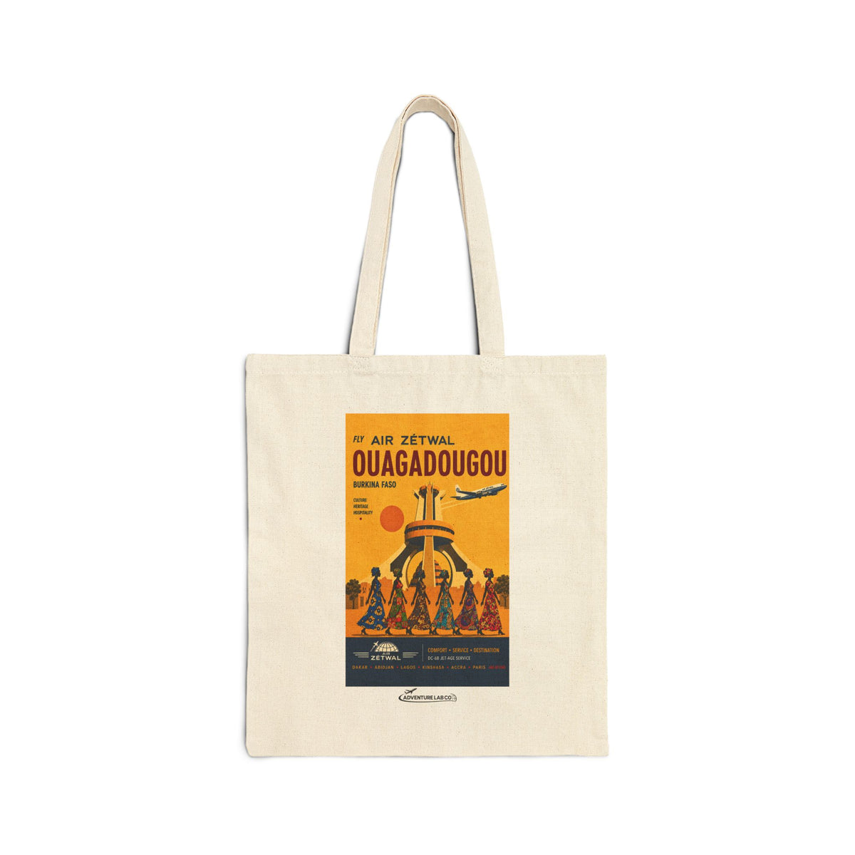Ouagadougou Burkina Faso Vintage Travel Canvas Tote