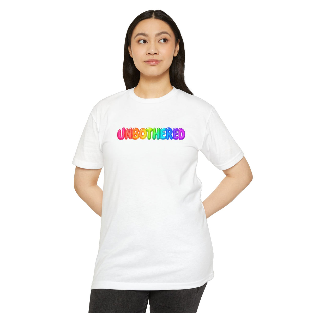 Unbothered - Rainbow Jelly Lettering T-shirt