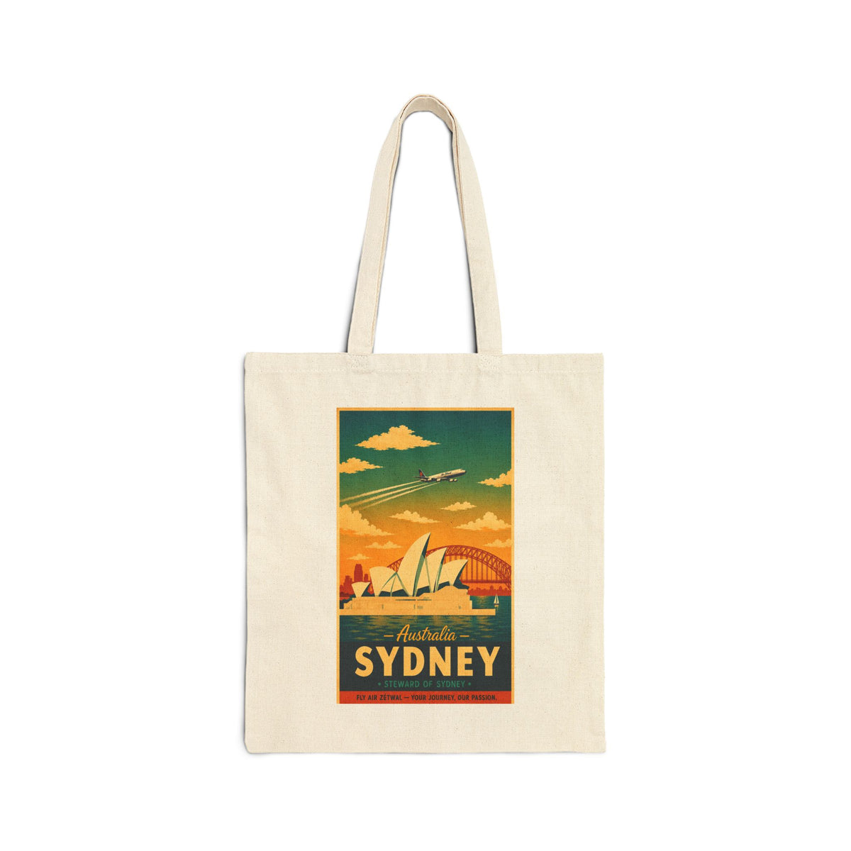 Sydney Australia Vintage Travel Canvas Tote