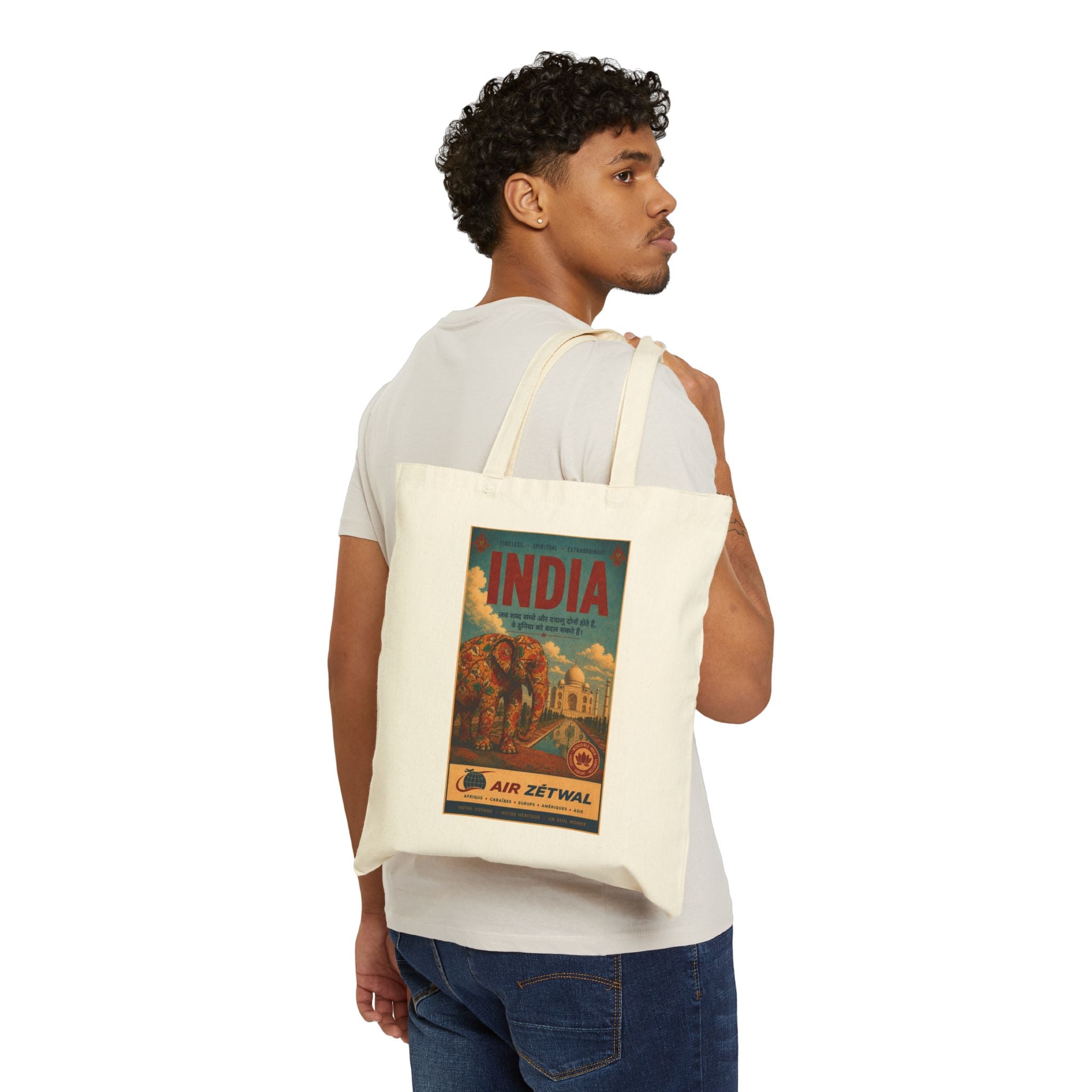 India Vintage Travel Canvas Tote