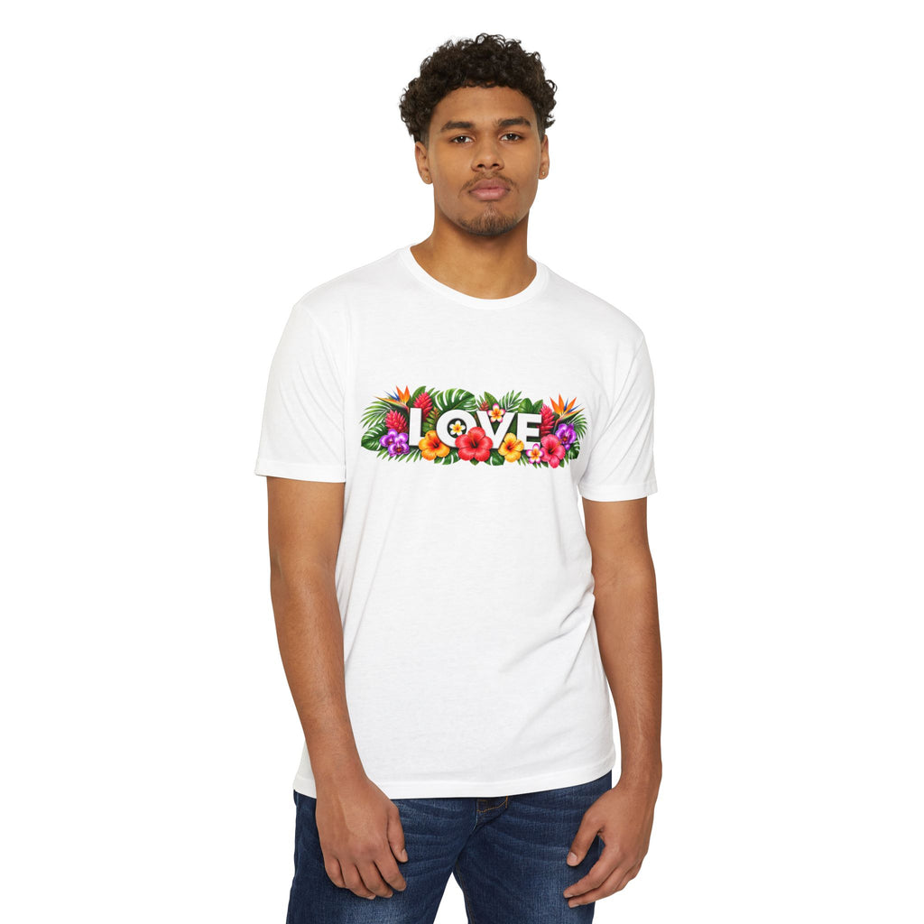 LOVE Floral Tropical T-Shirt — Bright Hawaii Vacation Tee