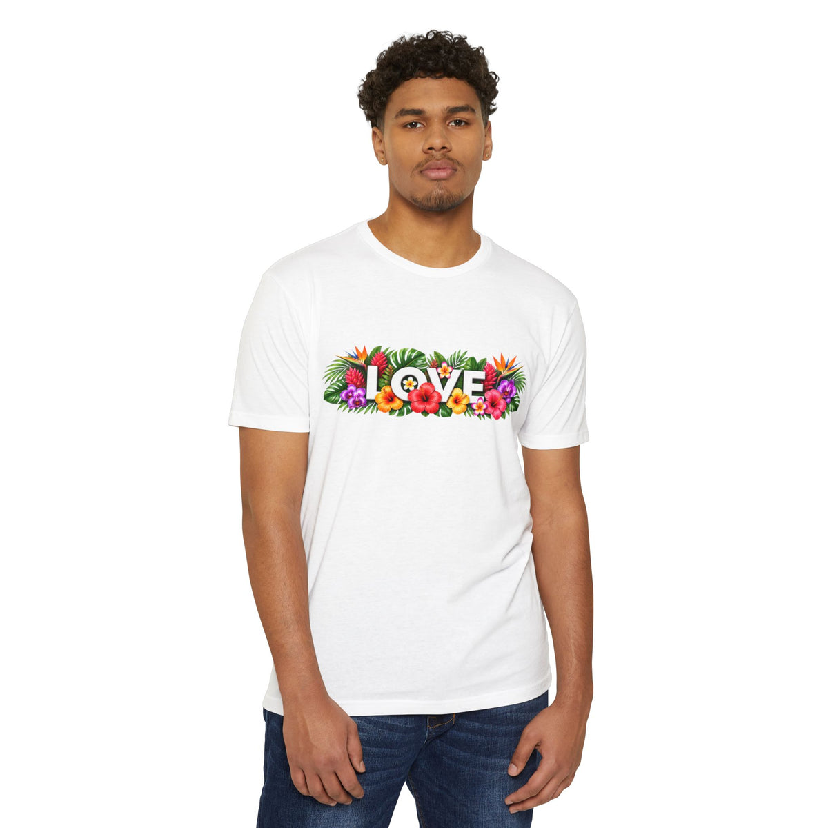 LOVE Floral Tropical T-Shirt — Bright Hawaii Vacation Tee