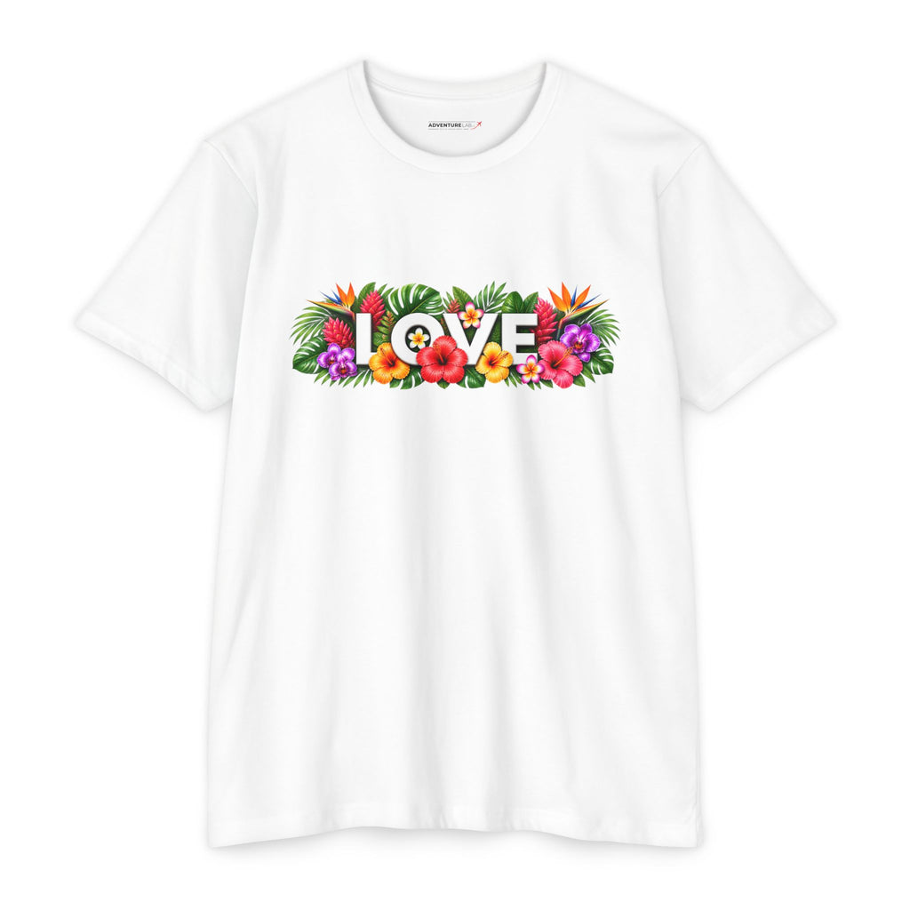 LOVE Floral Tropical T-Shirt — Bright Hawaii Vacation Tee