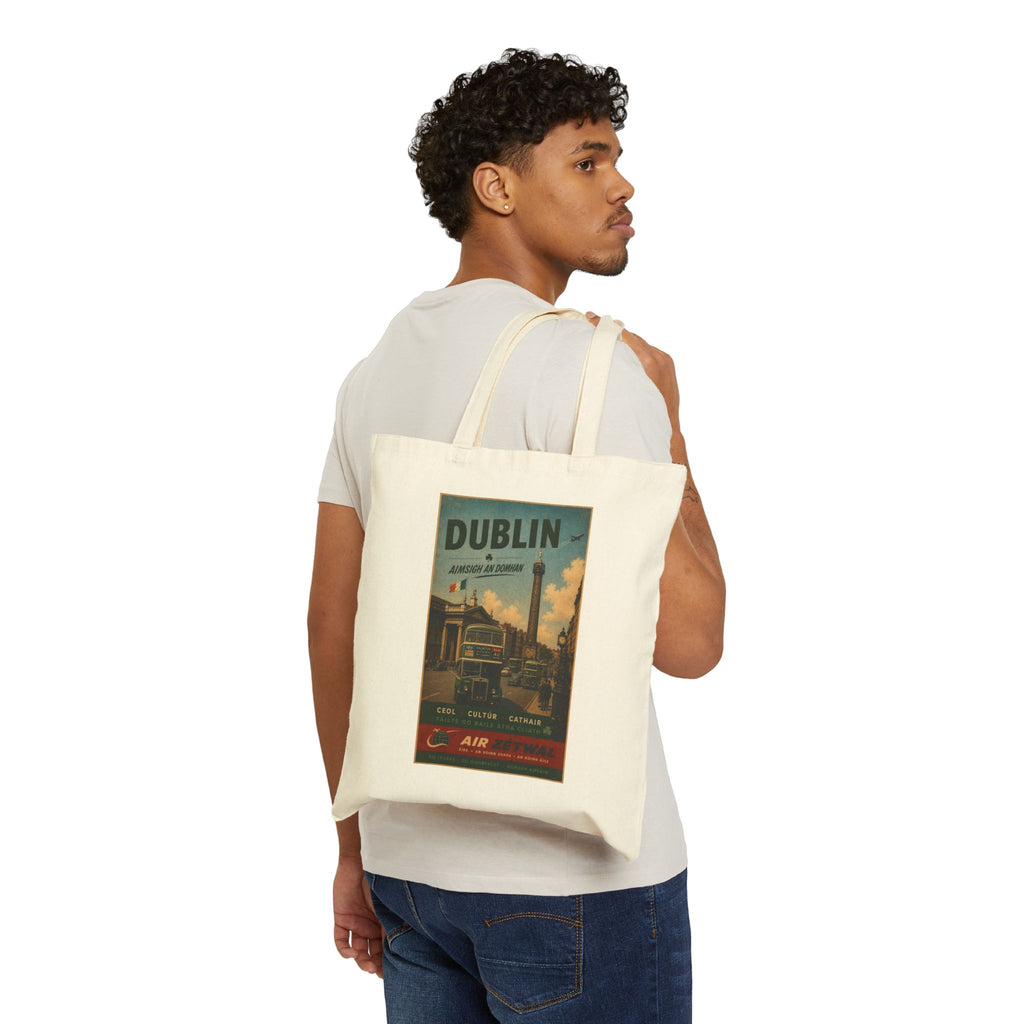 Dublin Ireland Vintage Travel Canvas Tote