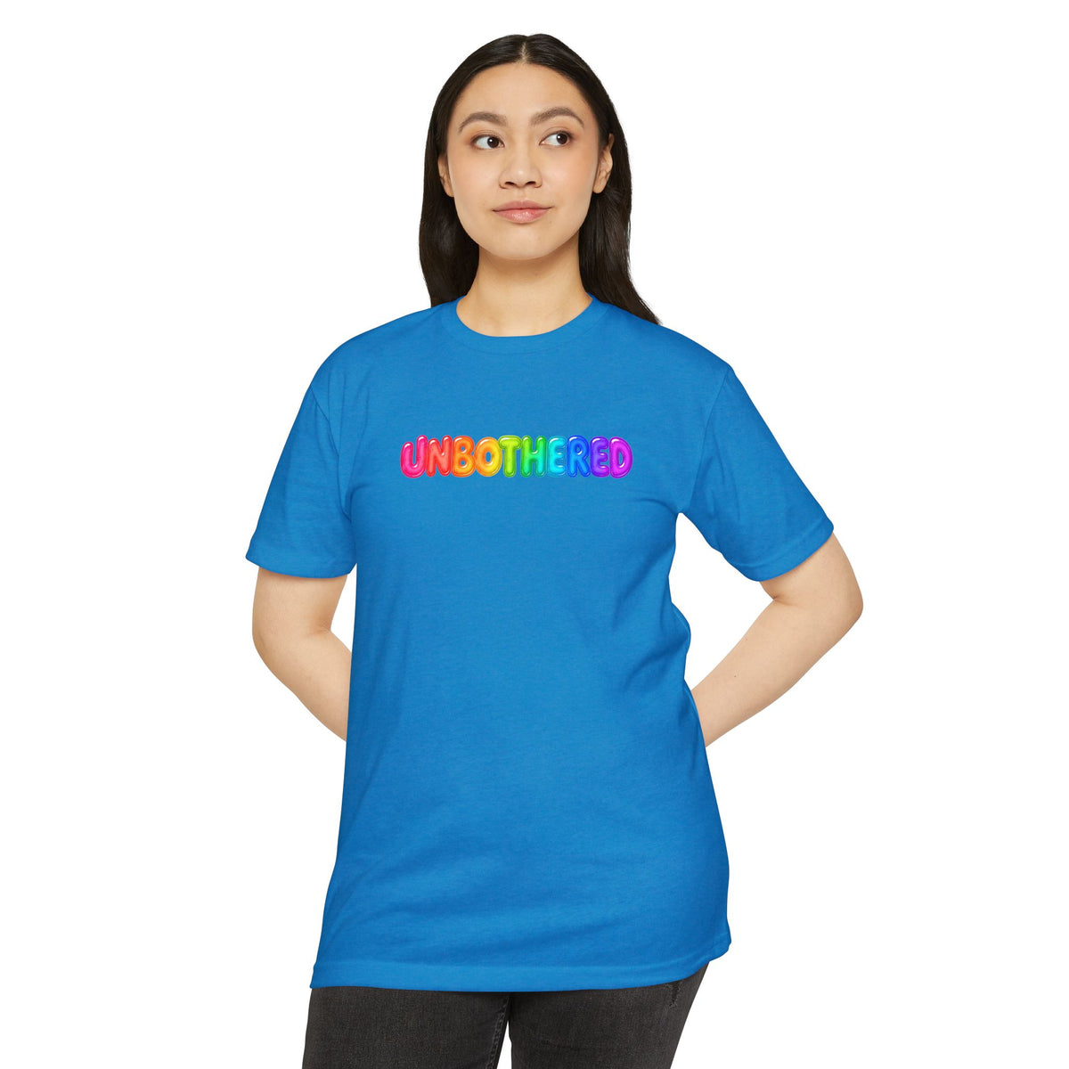 Unbothered - Rainbow Jelly Lettering T-shirt
