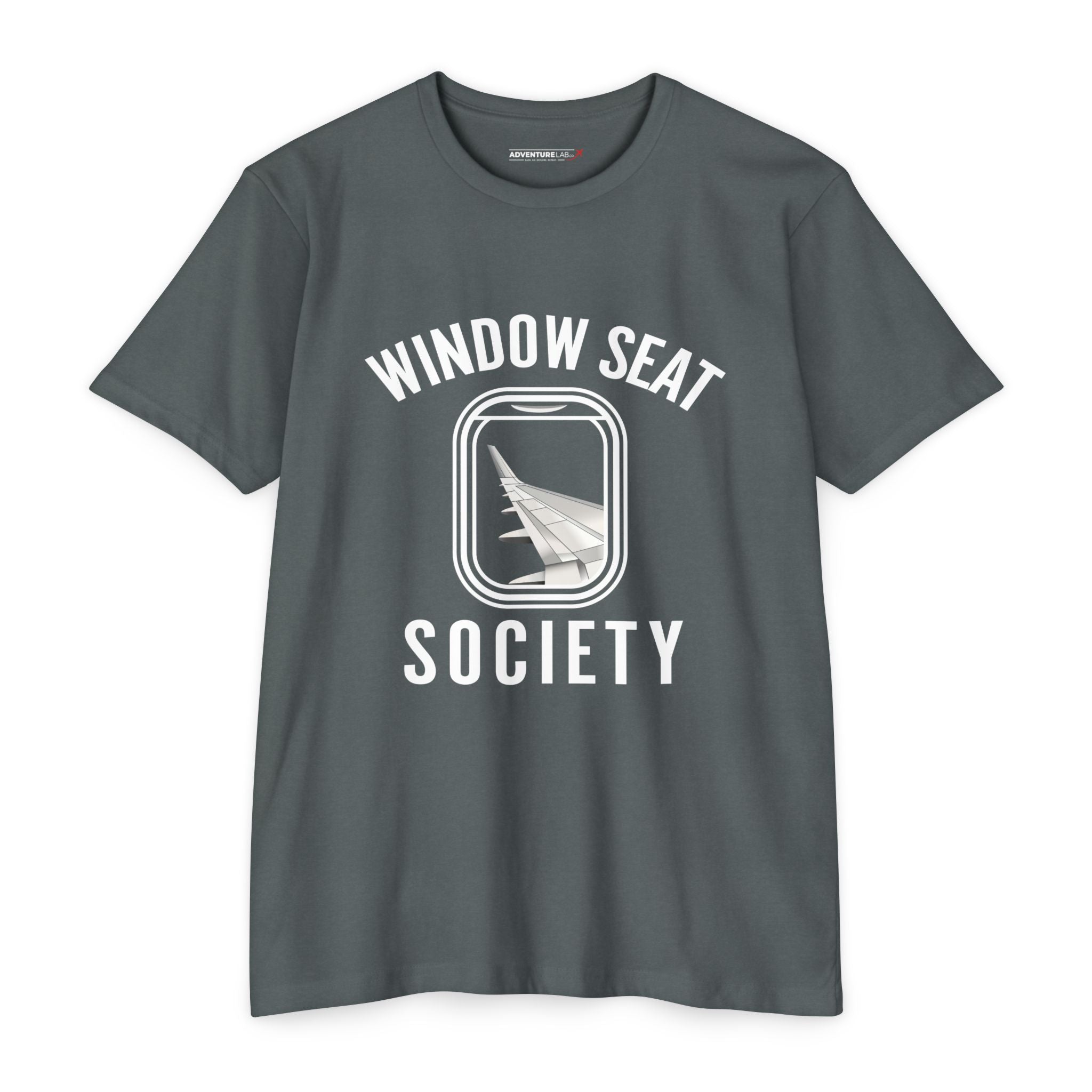Window Seat Society T-Shirt — Retro Airplane Travel Tee