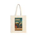 Canada Puffin Vintage Travel Canvas Tote