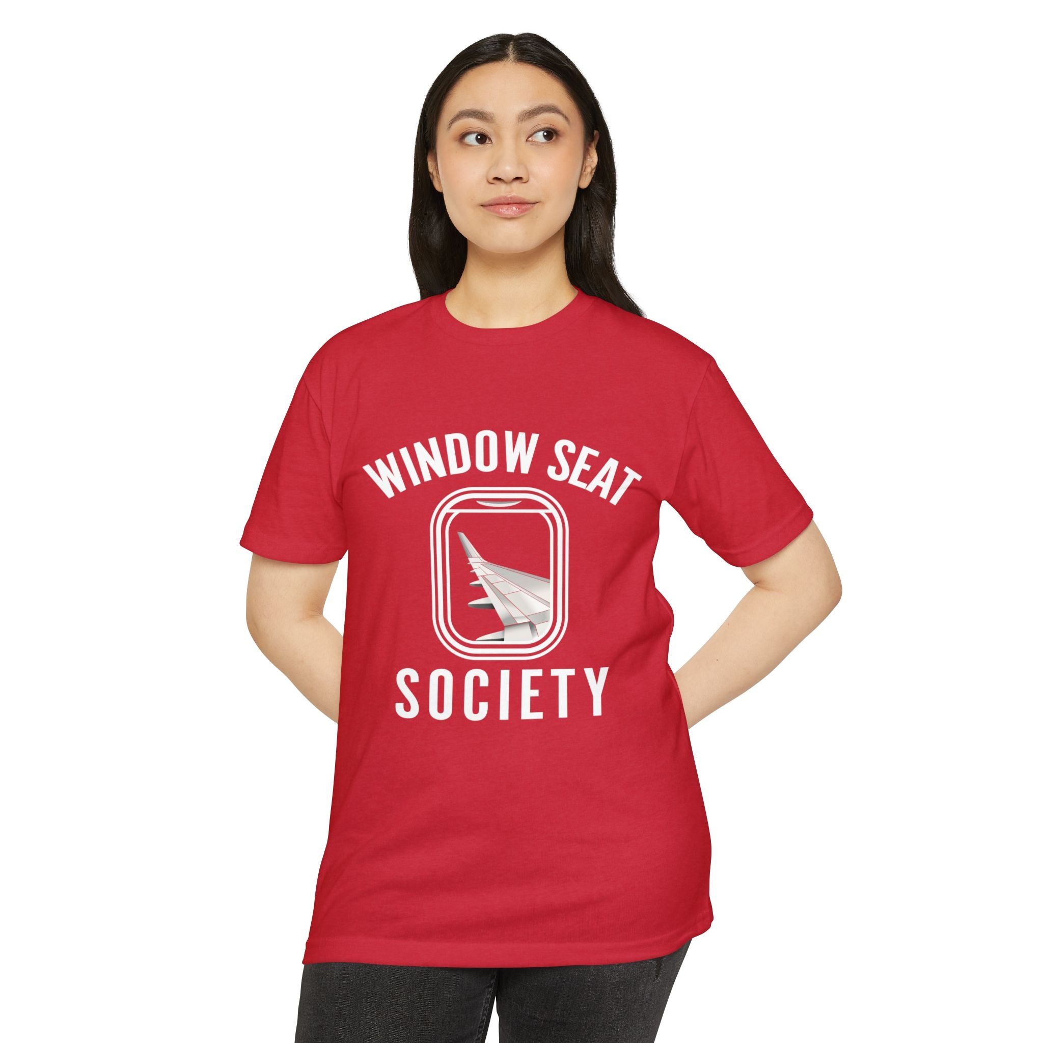 Window Seat Society T-Shirt — Retro Airplane Travel Tee
