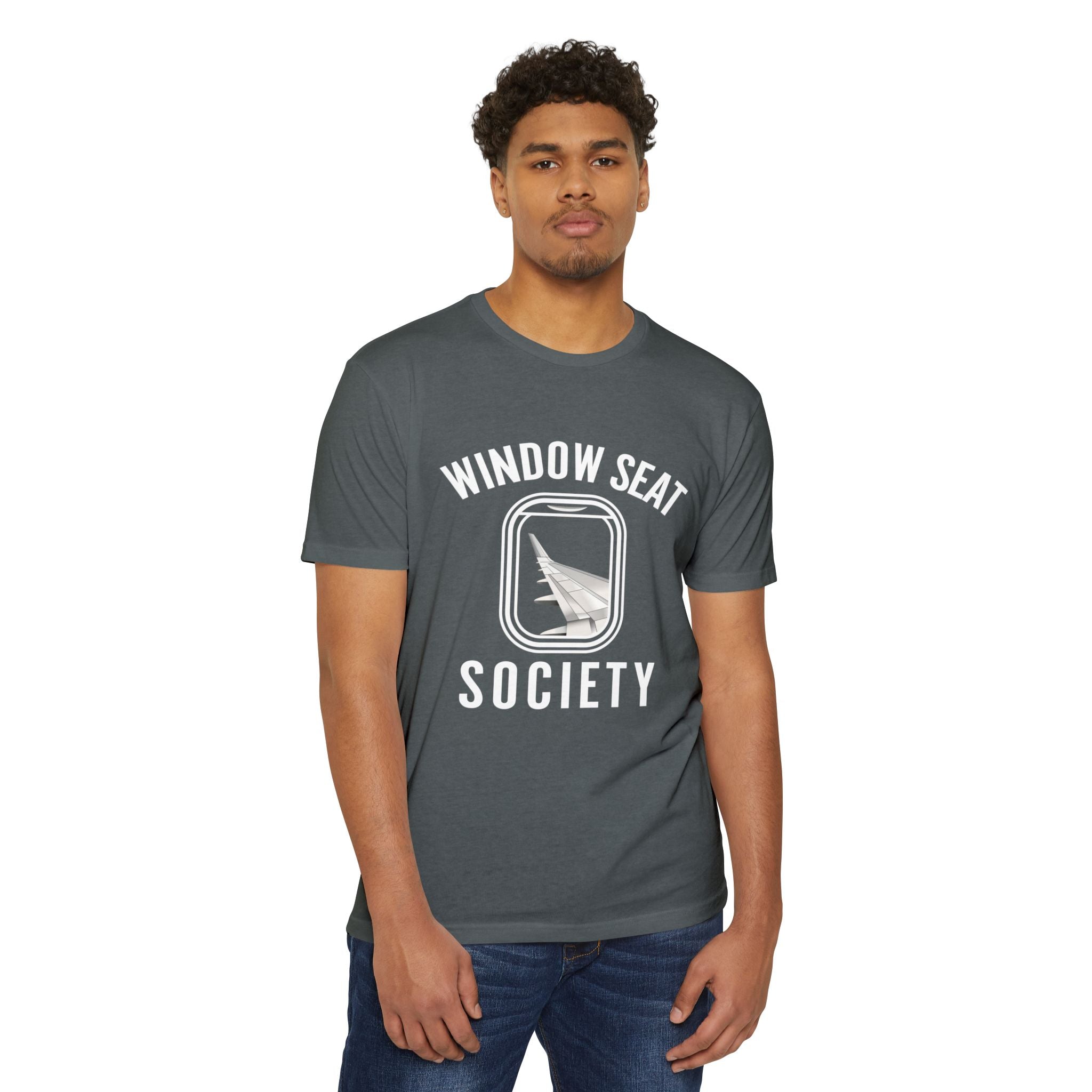 Window Seat Society T-Shirt — Retro Airplane Travel Tee