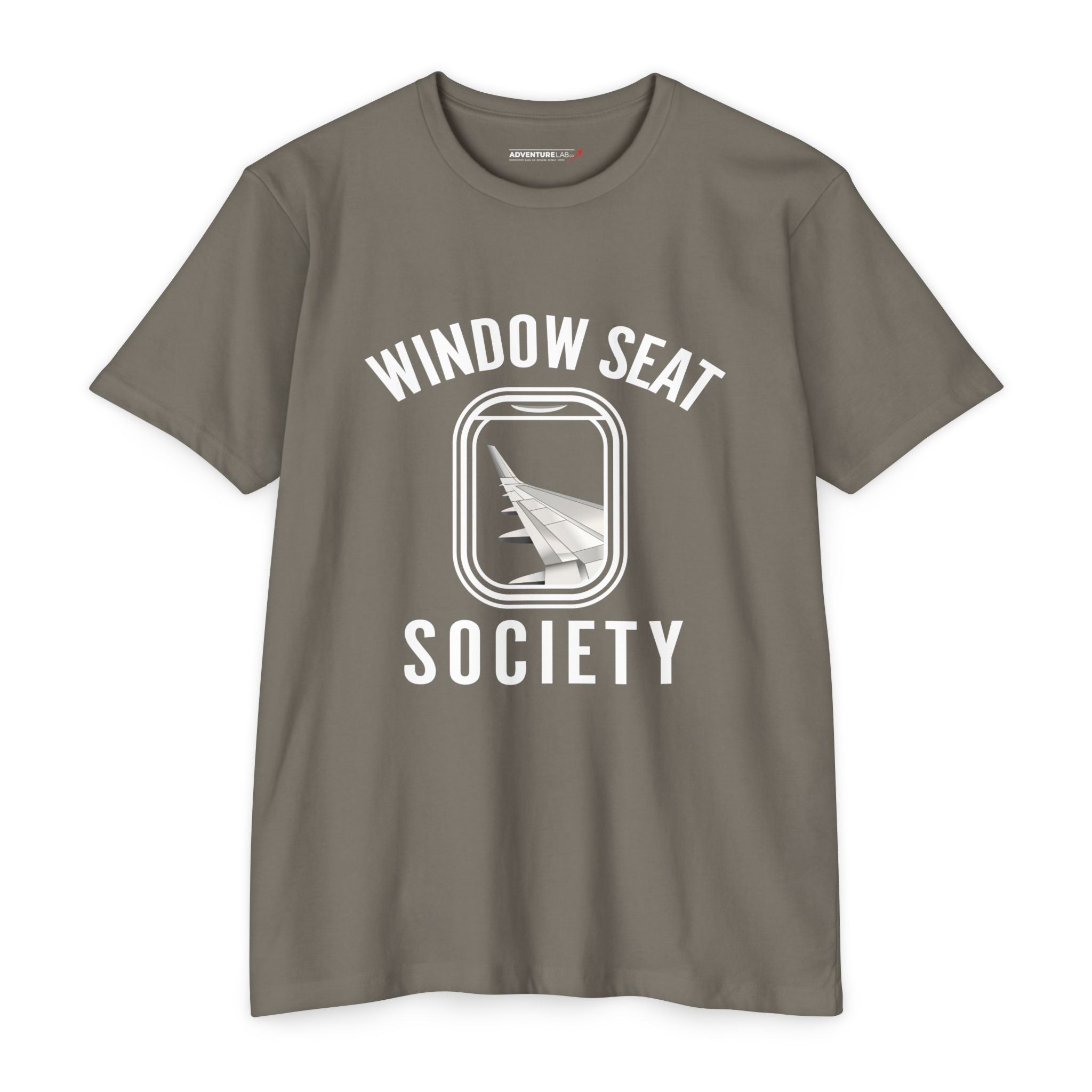 Window Seat Society T-Shirt — Retro Airplane Travel Tee