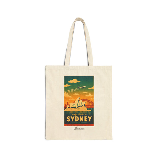 Sydney Australia Vintage Travel Canvas Tote