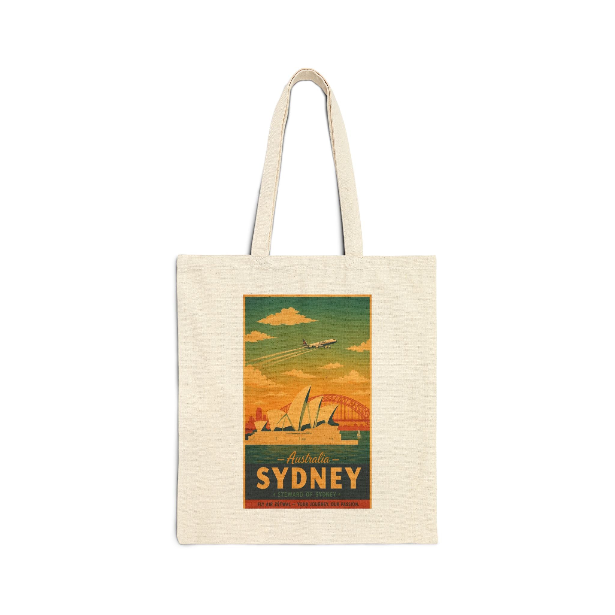 Sydney Australia Vintage Travel Canvas Tote