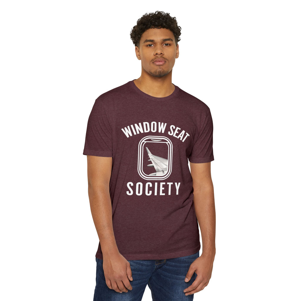 Window Seat Society T-Shirt — Retro Airplane Travel Tee