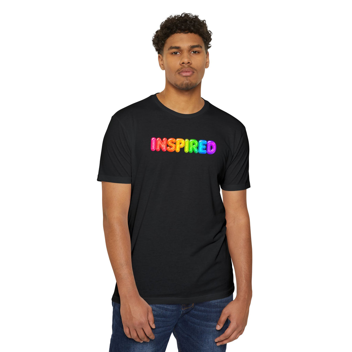 Inspired - Rainbow Jelly Lettering -  T-shirt