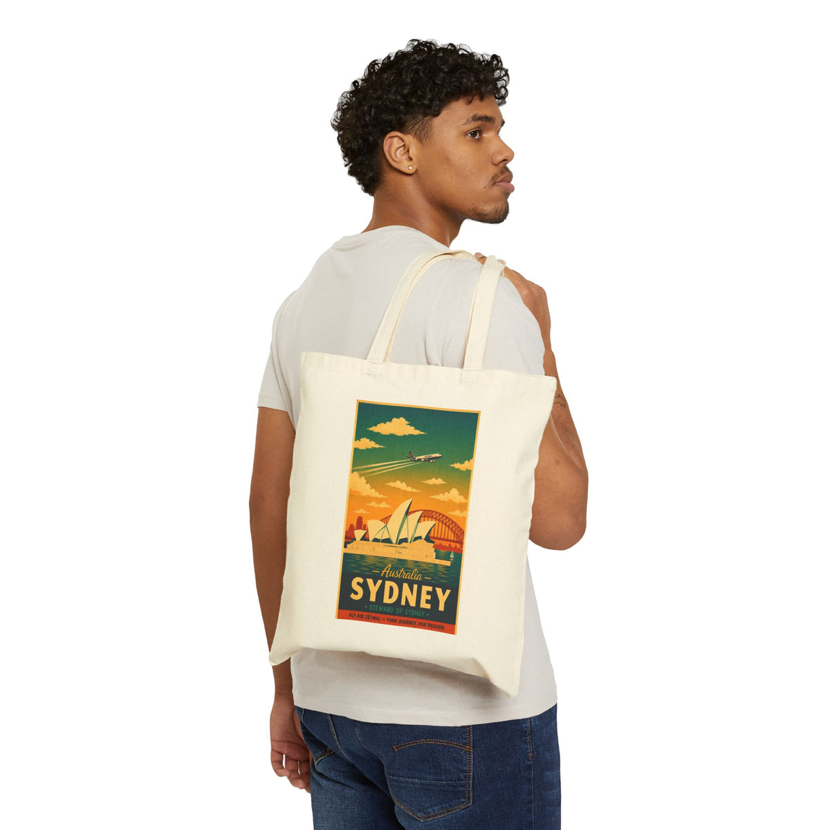 Sydney Australia Vintage Travel Canvas Tote