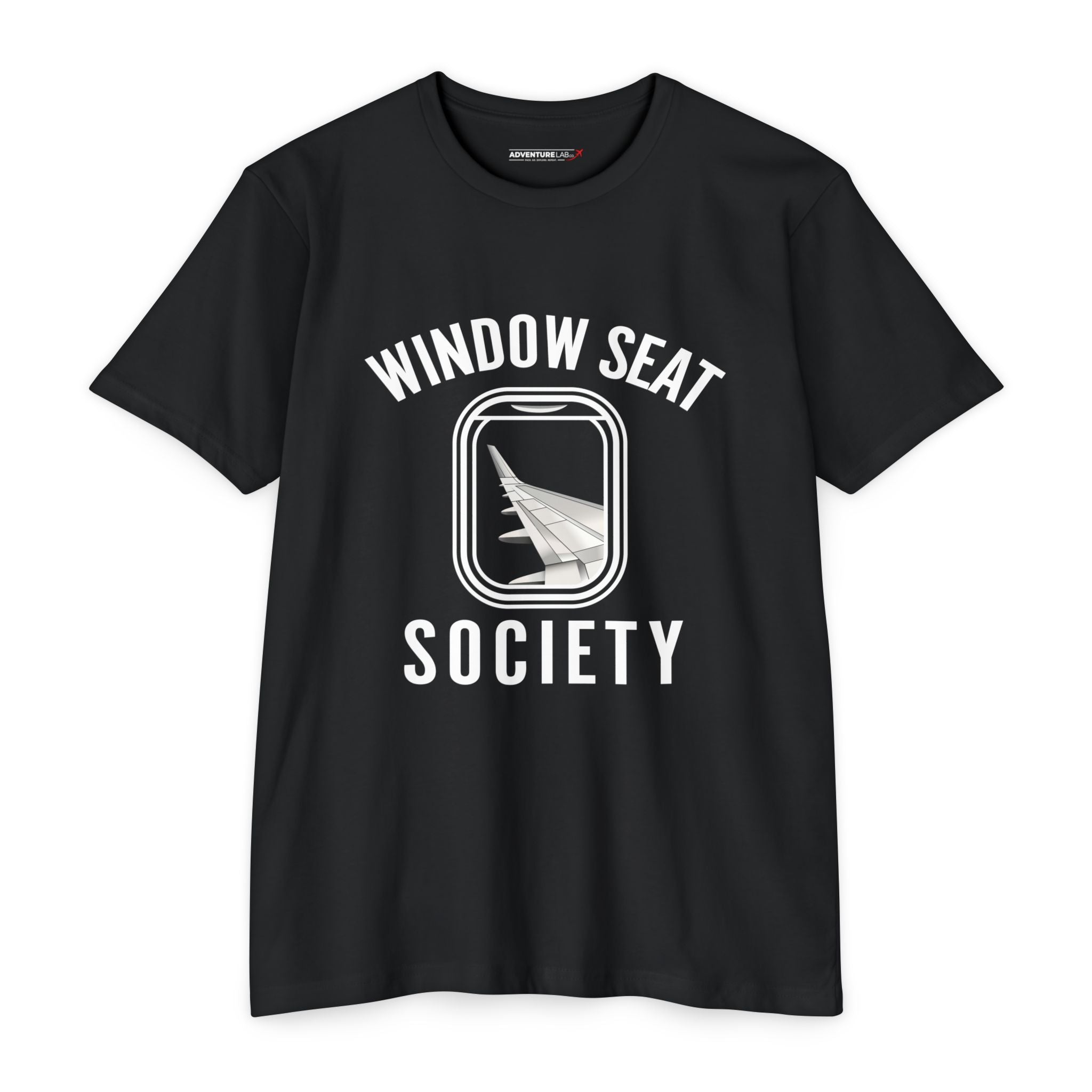 Window Seat Society T-Shirt — Retro Airplane Travel Tee