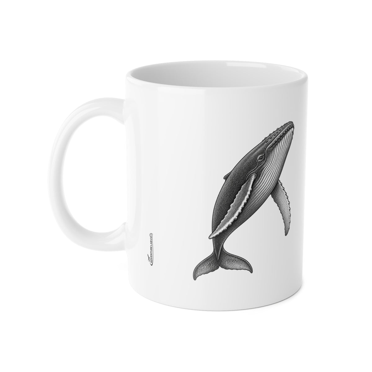 The Whale | Black & White Wildlife Illustration Mug