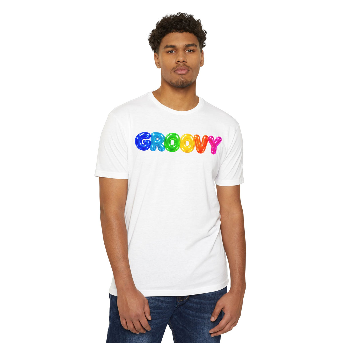 Groovy – Rainbow Jelly Lettering T-Shirt 🌈