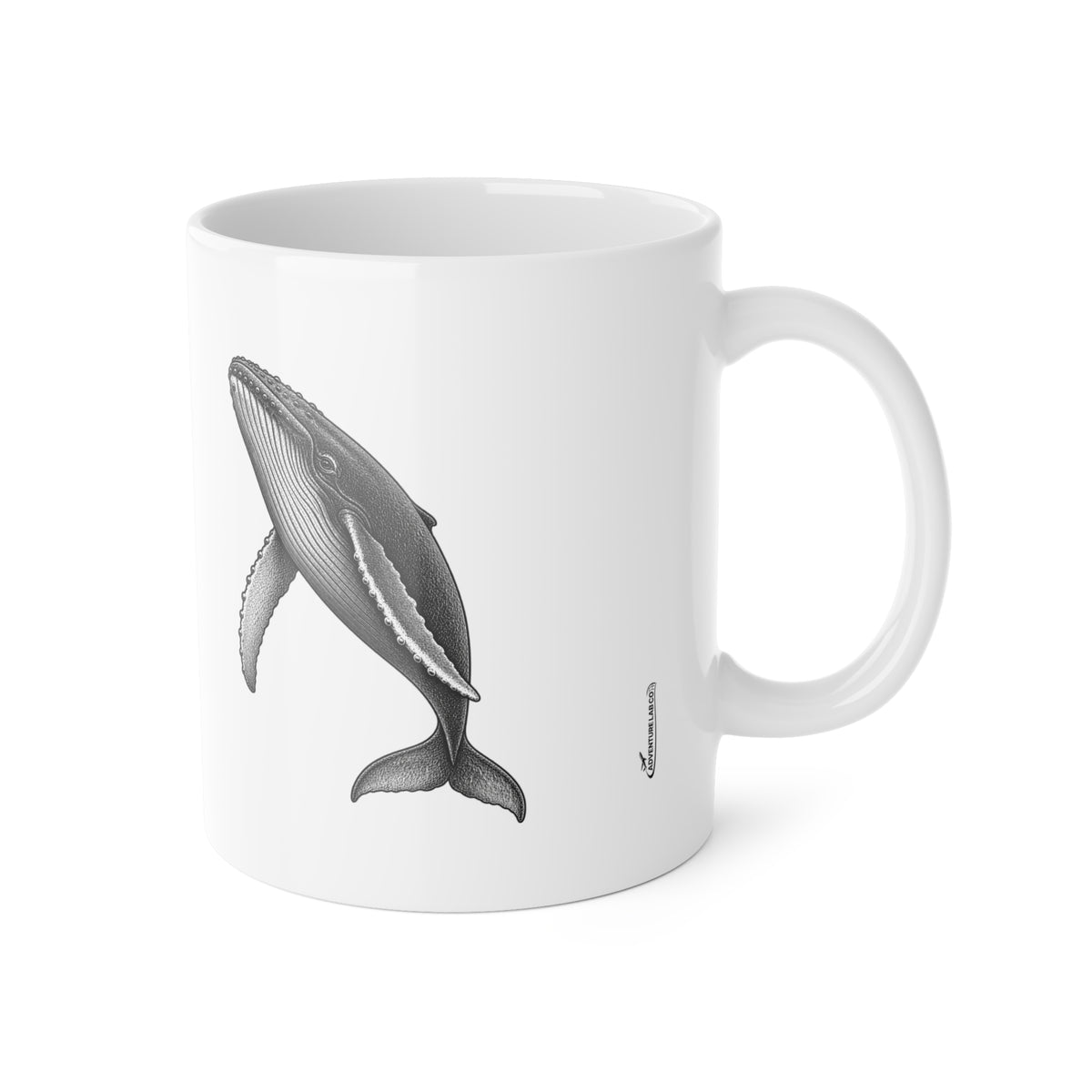 The Whale | Black & White Wildlife Illustration Mug
