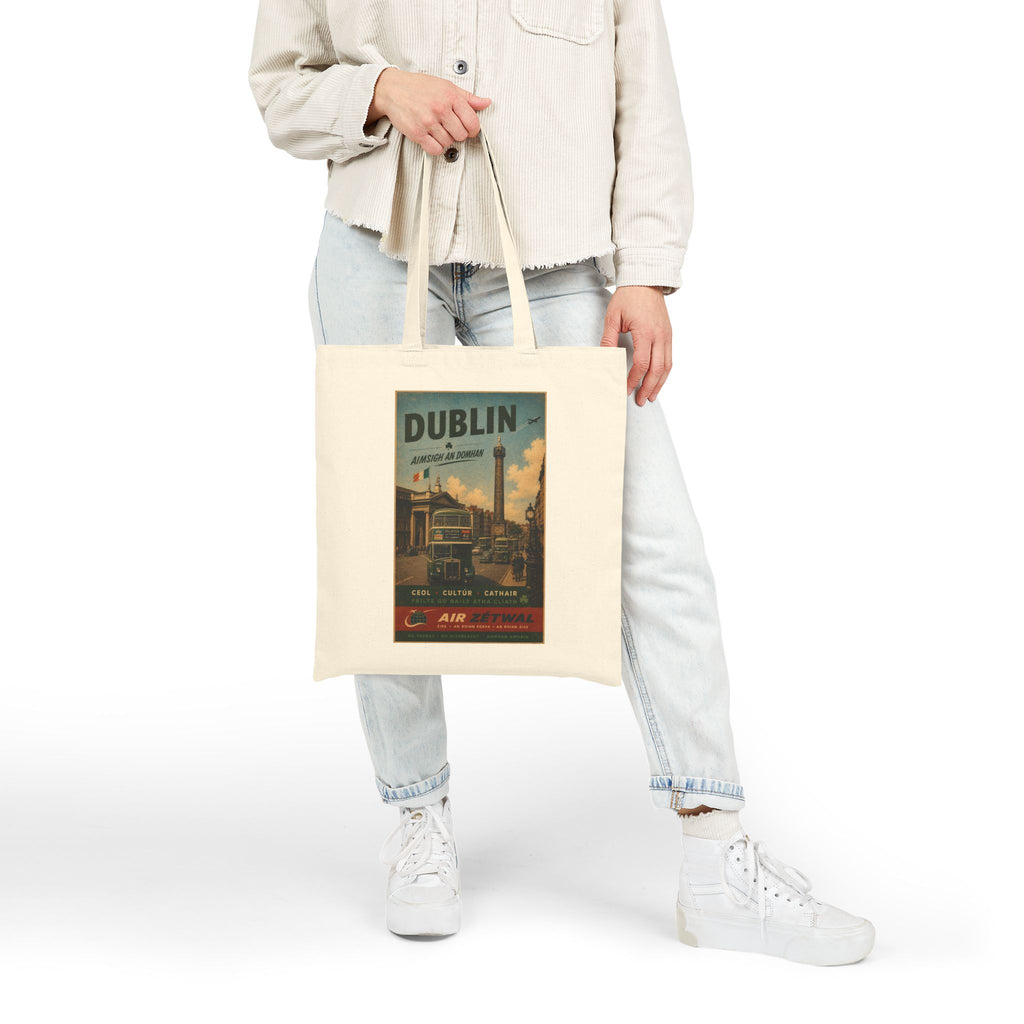 Dublin Ireland Vintage Travel Canvas Tote