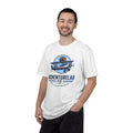 Vintage Biplane AdventureLab Logo T-Shirt | Aviation Travel Graphic
