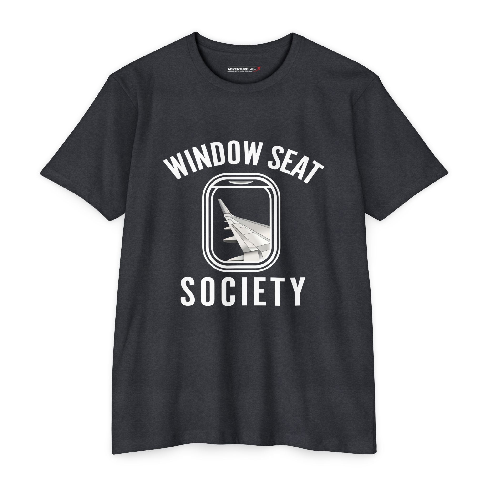Window Seat Society T-Shirt — Retro Airplane Travel Tee