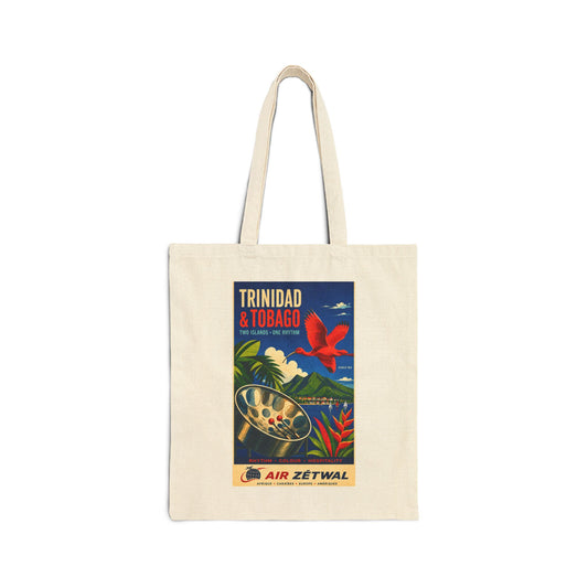 Trinidad and Tobago Vintage Travel Canvas Tote