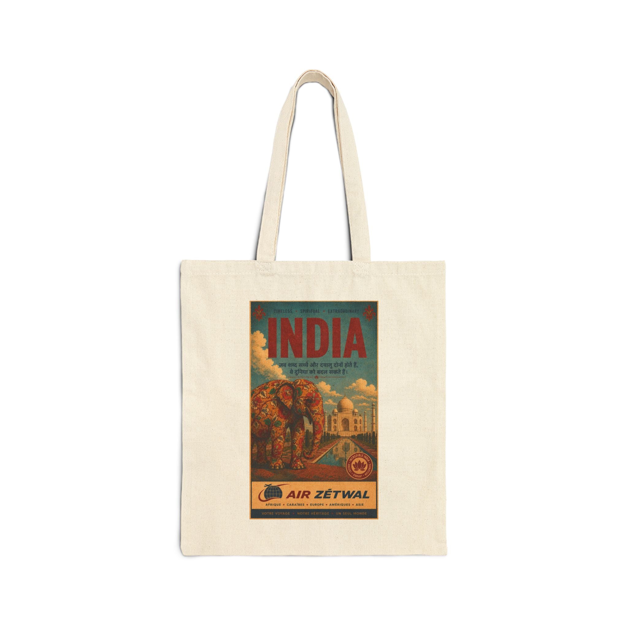 India Vintage Travel Canvas Tote