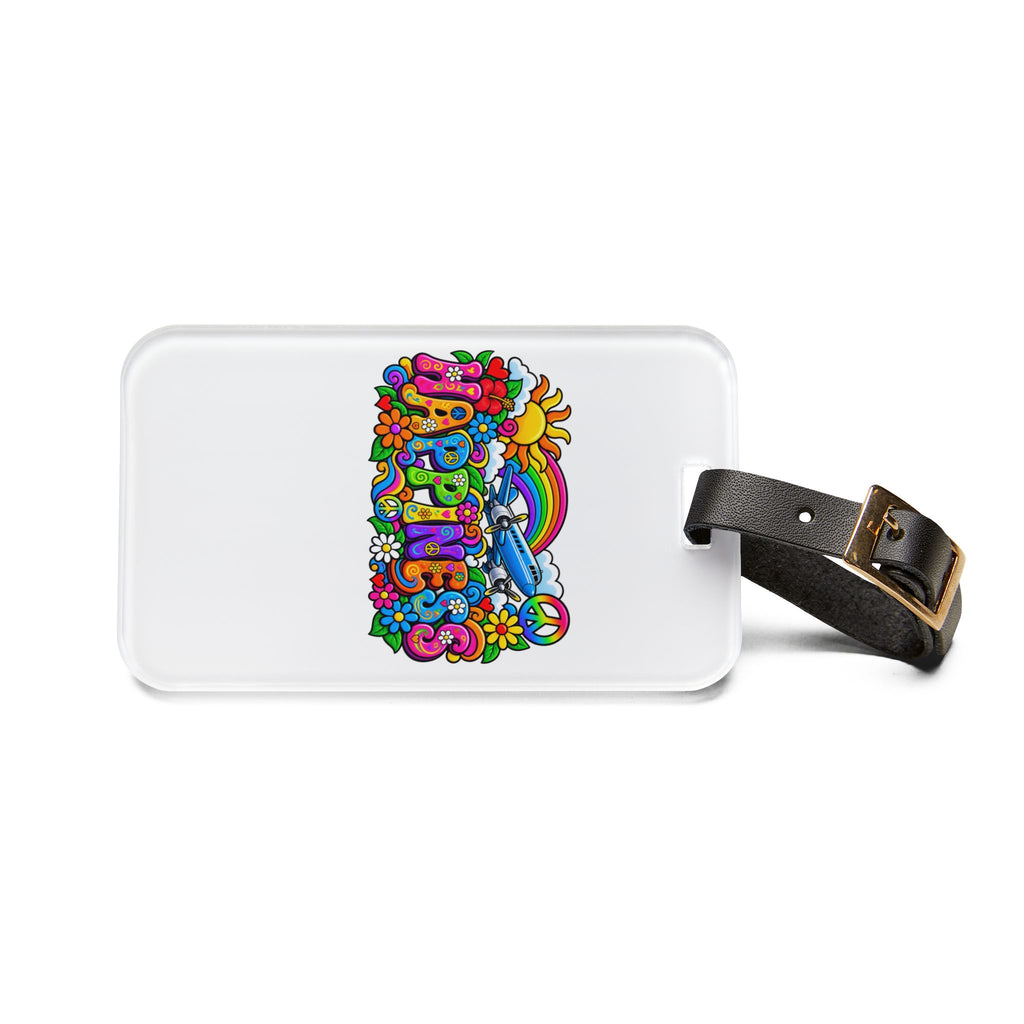 Happiness - Retro Series-  Luggage Tag | travel airplane luggage ID tag