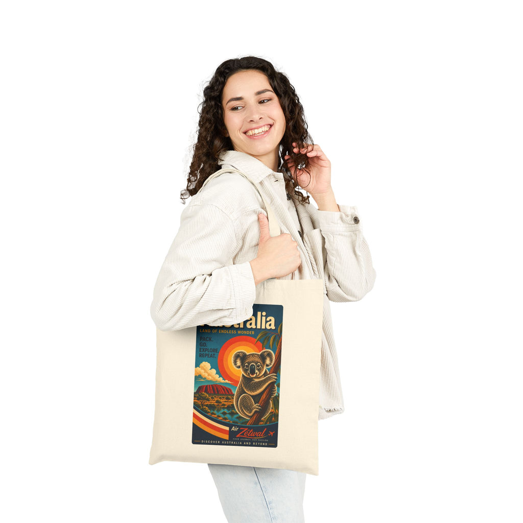 Australia Koala Vintage Travel Canvas Tote