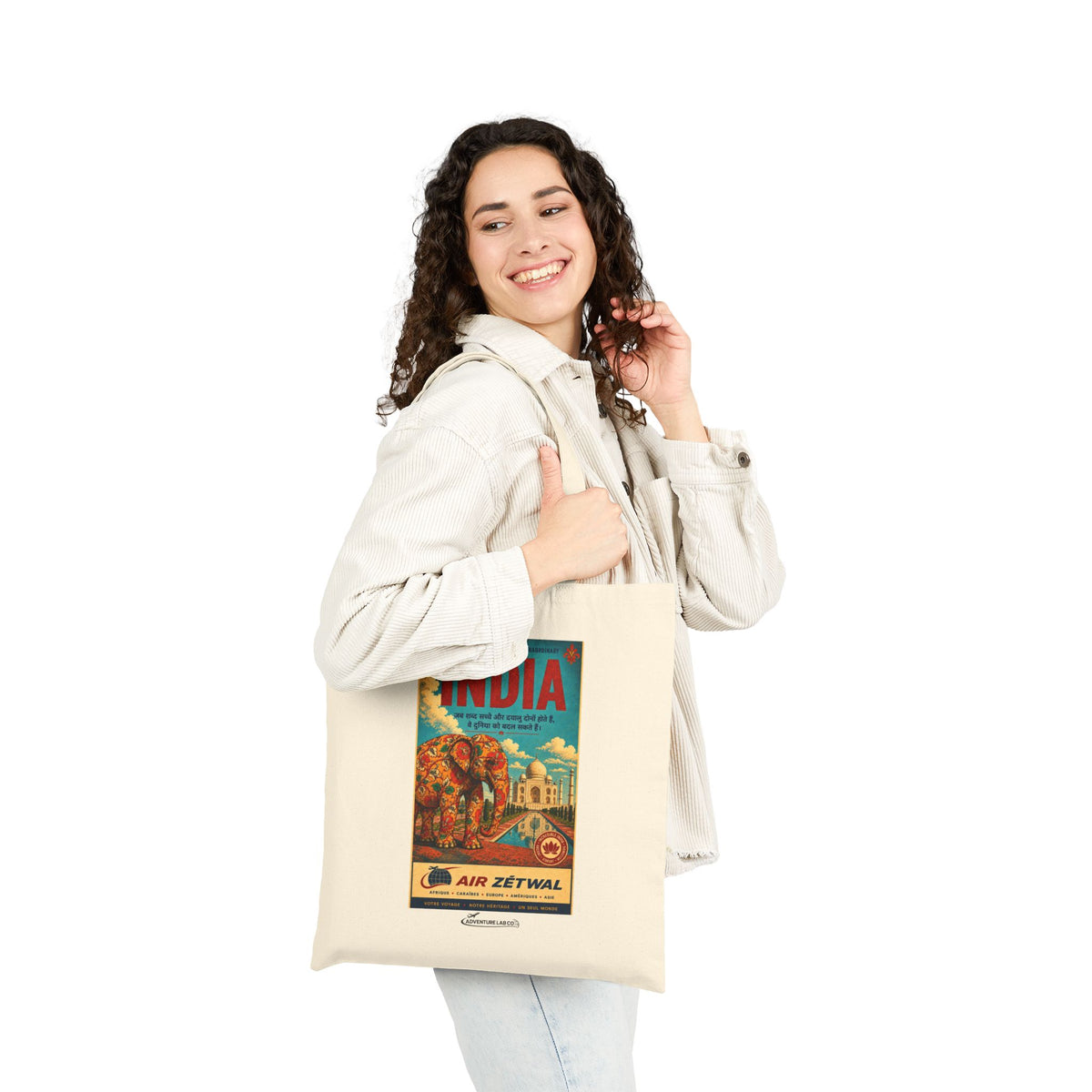 India Vintage Travel Canvas Tote