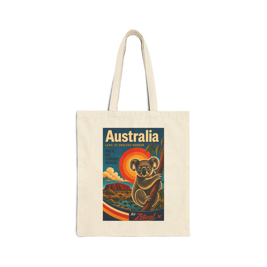 Australia Koala Vintage Travel Canvas Tote