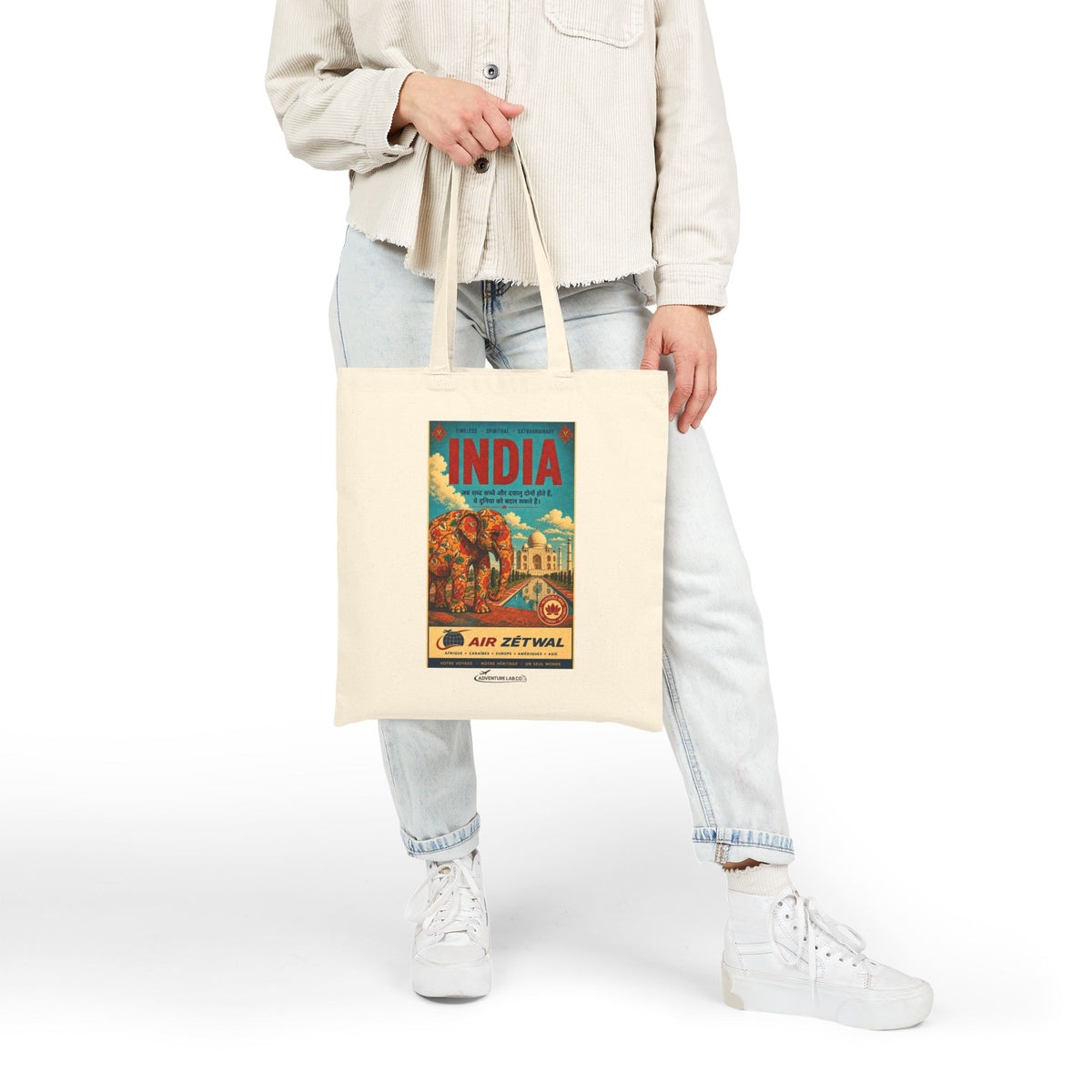 India Vintage Travel Canvas Tote